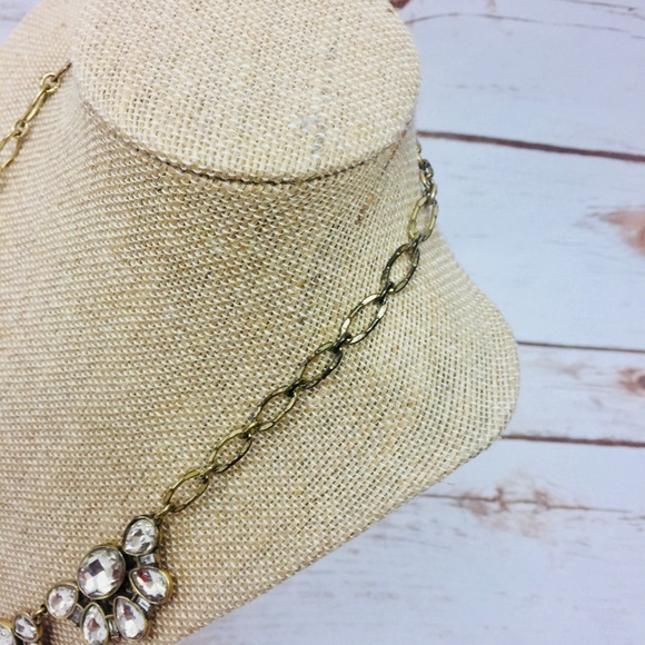 Vintage Rhinestone J Crew Statement Necklace Vtg - Picture 4 of 8